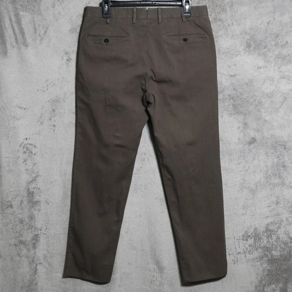 PT Torino PT01 Pants Mens 32x29.5 Brown Slim Fit Cotton Stretch Chino Preppy